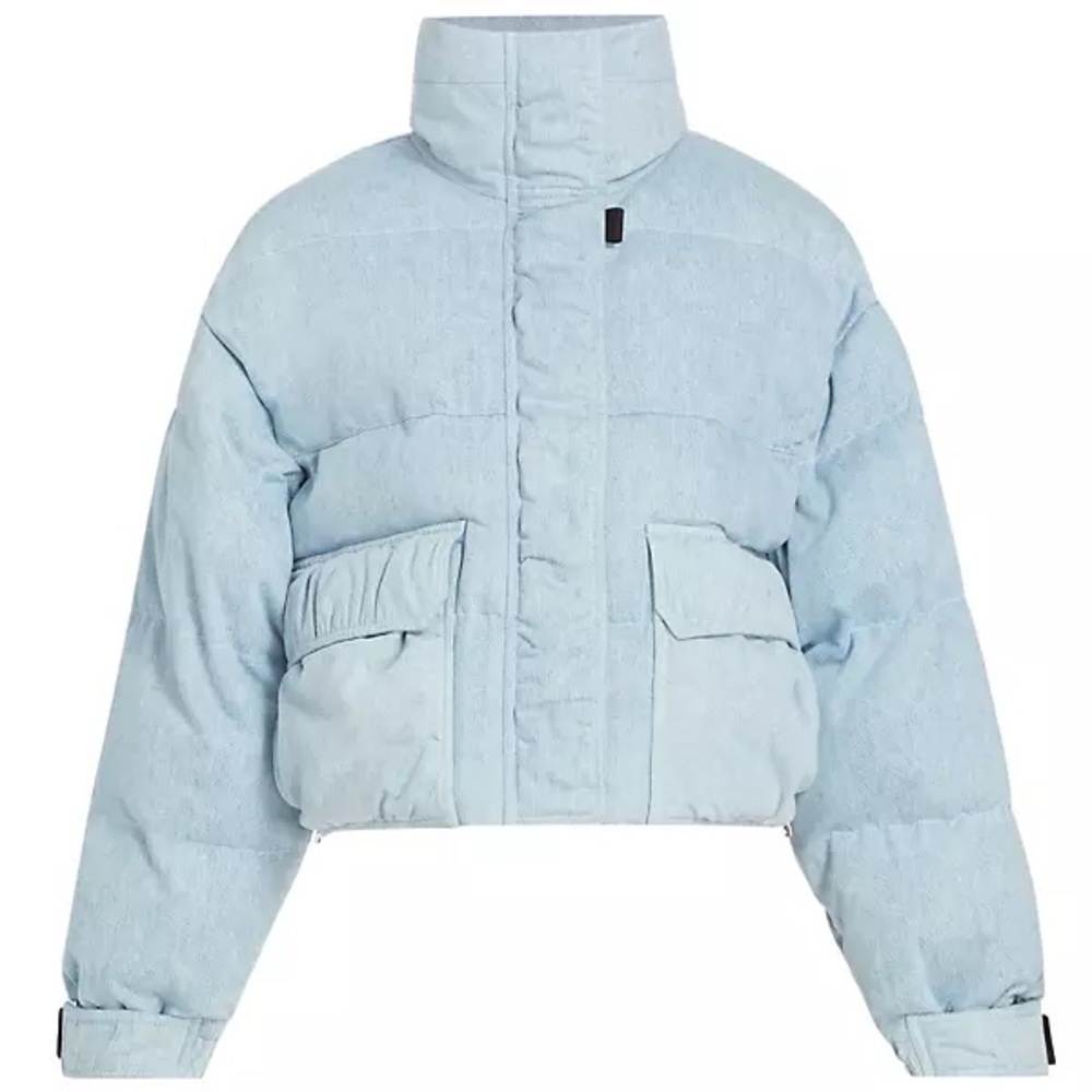 *NWT* Agolde Nova Denim Puffer Jacket - Picture 5 of 8